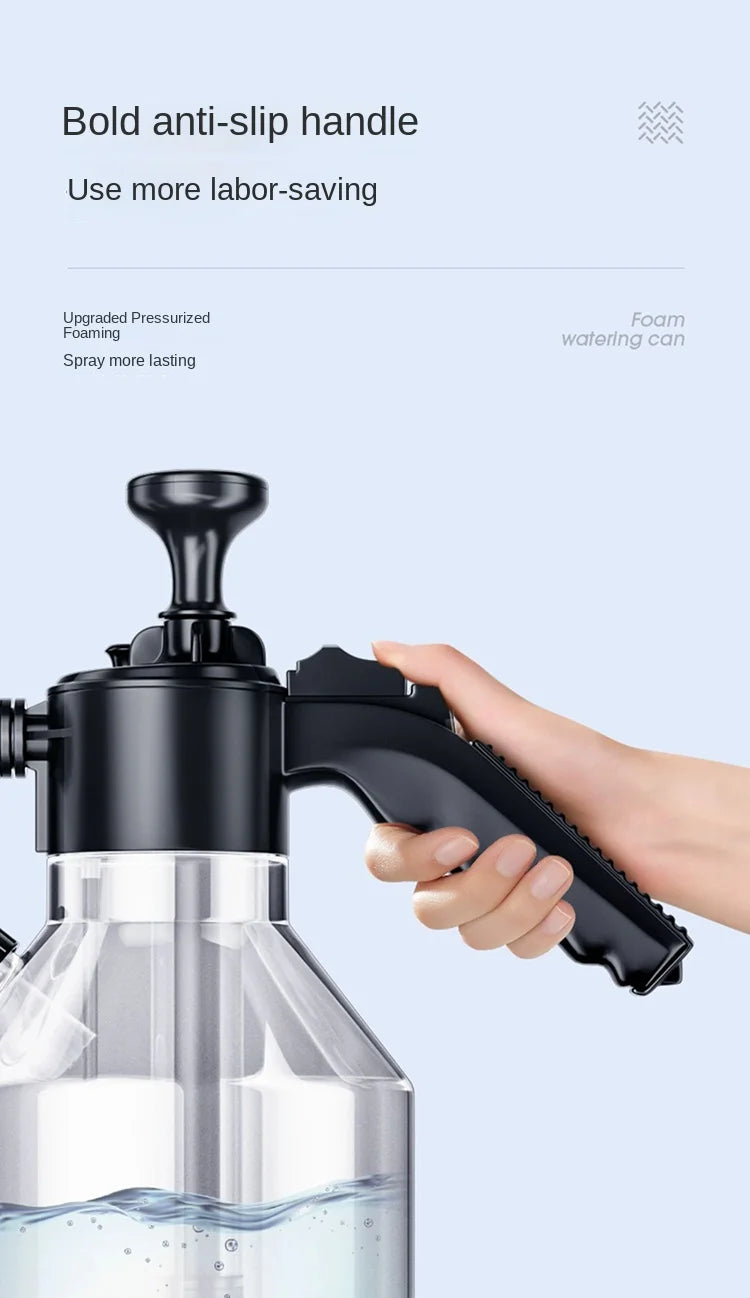 2.5L Hand Pump Foam Sprayer with 3 Types of Nozzle Hand Pneumatic Foam Cannon Snow Foam Car Wash Spray Bottle Car Window Cleanin