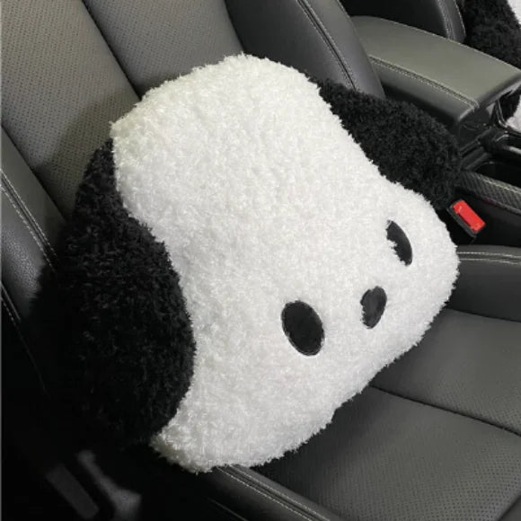 Car Headrest Neck Pillow  Waist Rest Cute Plush dog Backrest in the Car Lumbar Support