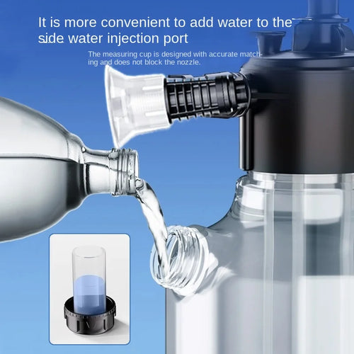 2.5L Hand Pump Foam Sprayer with 3 Types of Nozzle Hand Pneumatic Foam Cannon Snow Foam Car Wash Spray Bottle Car Window Cleanin